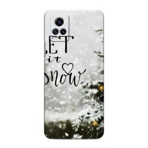 Новогодние, Праздничные Чехлы для ViVO V20 - 2024 год (Let it snow)