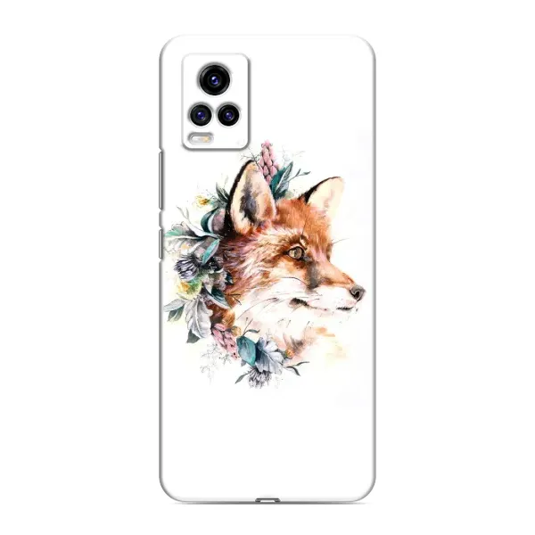 Чехол с принтом «Лисичка в цветочках» для Vivo V20 Чехол с принтом «Лисичка в цветочках» для Vivo V20