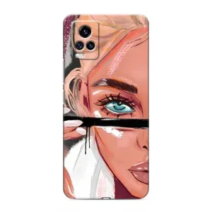 Чехол с печатью для ViVO V20 - (Мода) (AlphaPrint) (Макияж)