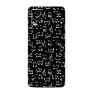 Чехол с принтом для ViVO V20 (AlphaPrint) Модные коты (Меленькие котики)