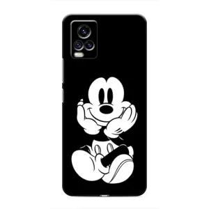 Эксклюзивный чехол для ViVO V20 (AlphaPrint - Мультяшные) (Микки на черном)