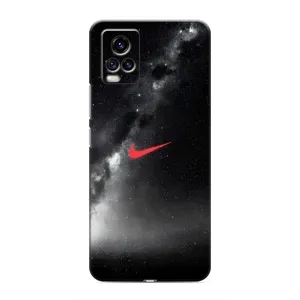 Чехол для ViVO V20 - с принтом Найк (AlphaPrint) (Найк красный)