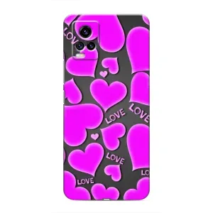 Чехлы для любимой на Виво В20 (VPrint) (Pink hearts)