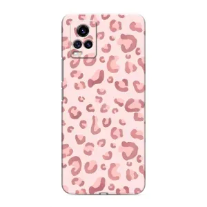 Чехол с розовым рисунком для ViVO V20 (Розовый леопард)