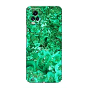 Мраморный чехол на ViVO V20 (VPrint) (Салатный Мрамор)