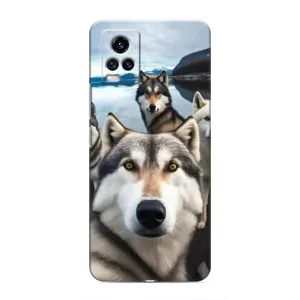Чехол с Хаски для ViVO V20 - (AlphaPrint) (Селфи ХАски)