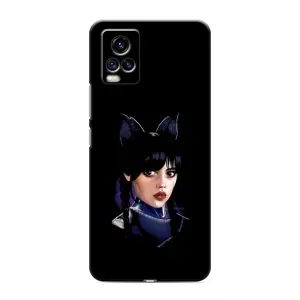 Чехлы Венсдей на ViVO V20 Уэнсдей (AlphaPrint) (серьезная Уэнздей)
