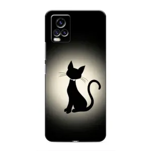 Чехол с принтом для ViVO V20 (AlphaPrint) Модные коты