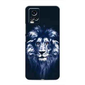Чехол со Львом для ViVO V20 (VPrint) (Синий Лев)