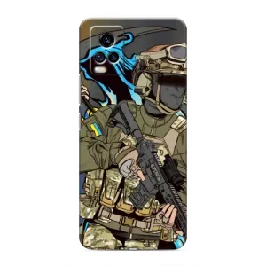 Чехлы с картинкой ЗСУ для ViVO V20 (AlphaPrint) (Воин ВСУ)