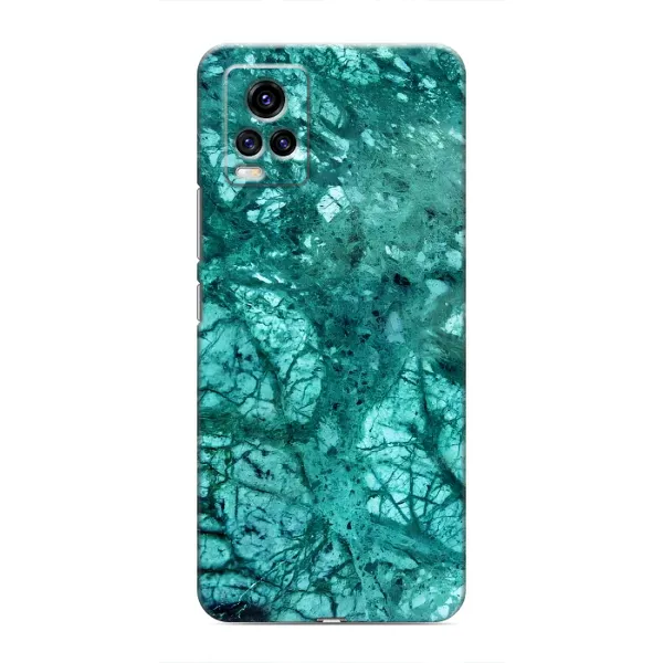 Чохол з принтом «Зелений мрамор» для Vivo V20
