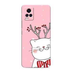 Новогодние Чехлы для Виво В20 (VPrint) (Зимний кот)