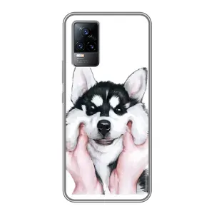 Чехлы с собаками для Vivo V21 (VPrint) (Довольный Хаски)