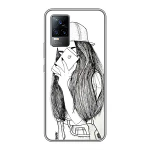 Чехол с печатью для Vivo V21 - (Мода) (AlphaPrint) (Фото девочки)