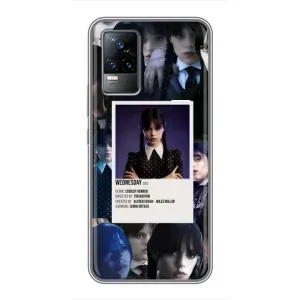 Чехлы Венсдей на Vivo V21 Уэнсдей (AlphaPrint) (коллаж Уэнздей)
