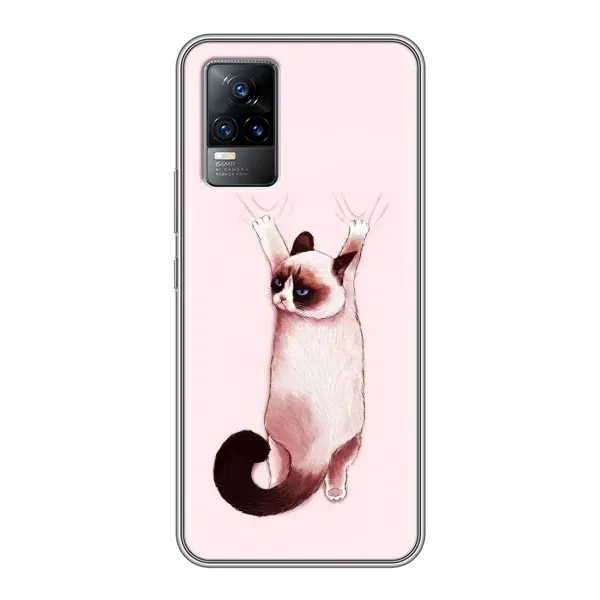 Чехол с принтом «Котик падает» для Vivo V21