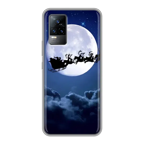 Чехол с принтом «Санта - луна» для Vivo V21