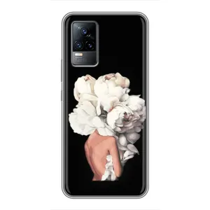 Чехлы (ART) Цветы на Vivo V21E (VPrint) (Білі квіти)
