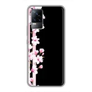 Чохол для ViVO V21E - з принтом (Дизайнерські) (AlphaPrint) (Квіточки)