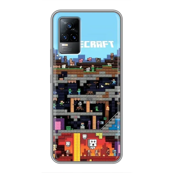 Чехол с принтом «фон Minecraft» для Vivo V21E