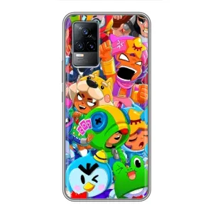 Чехол для Vivo V21E Бравл Старс (VPrint) (герои Бравл Старс)