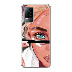 Чехол с печатью для Vivo V21E - (Мода) (AlphaPrint) (Макияж)