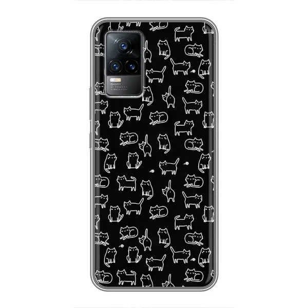 Чехол с принтом «Меленькие котики» для Vivo V21E
