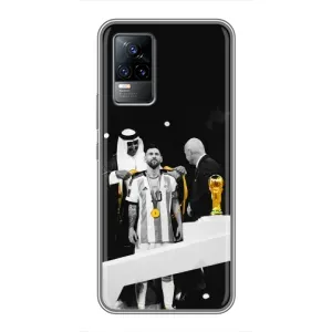 Чохли для Vivo V21E (Leo чемпіон) (AlphaPrint) (Мессі коронований)