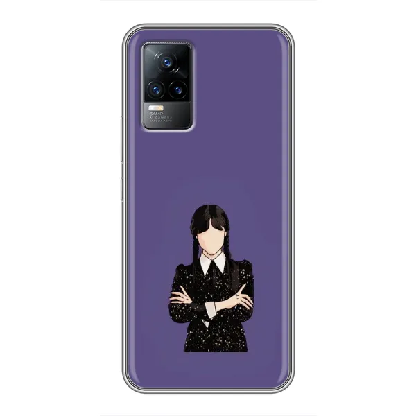 Чехол с принтом «Уэнздей в черном» для Vivo V21E