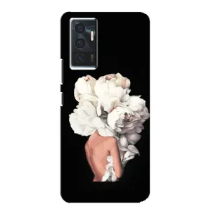 Чехлы (ART) Цветы на Vivo V23e (VPrint) (Белые цветы)