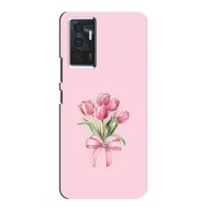 Чехол с розовым рисунком для Vivo V23e (Букет цветов)