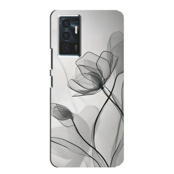Чехол с принтом «Черные цветы» для Vivo V23e Чехол с принтом «Черные цветы» для Vivo V23e
