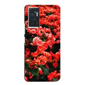 Чехлы с Цветами для Vivo V23e (VPrint) (Цветы красные)
