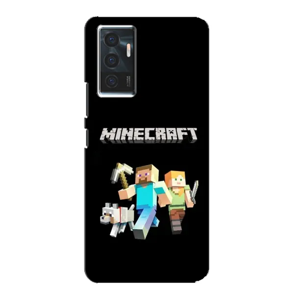 Чехол с принтом «герои Minecraft» для Vivo V23e