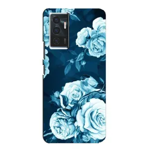 Чехлы (ART) Цветы на Vivo V23e (VPrint) (Голубые Бутоны)