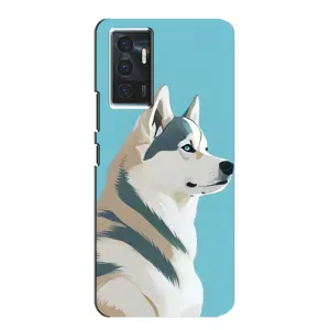 Чехол с Хаски для Vivo V23e - (AlphaPrint) (Хаски арт)