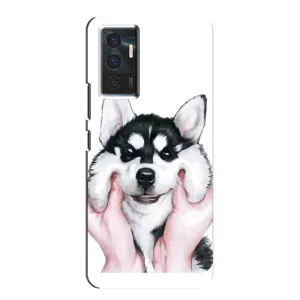 Чехол с Хаски для Vivo V23e - (AlphaPrint) (Хаски улыбака)