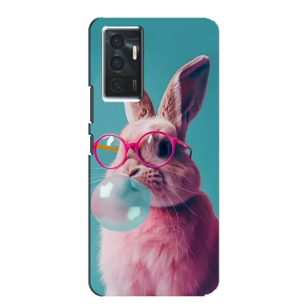 Чехол с принтом «Кролик в очках» для Vivo V23e