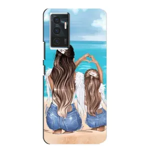Чехол с печатью для Vivo V23e - (Мама с ребенком) (AlphaPrint) (Мама с доченькой)
