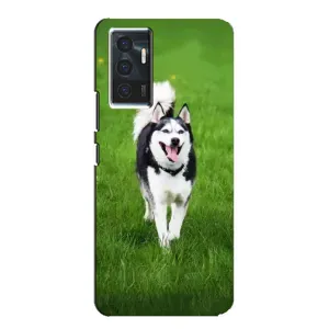 Чехол с Хаски для Vivo V23e - (AlphaPrint) (Радостный Хаски)