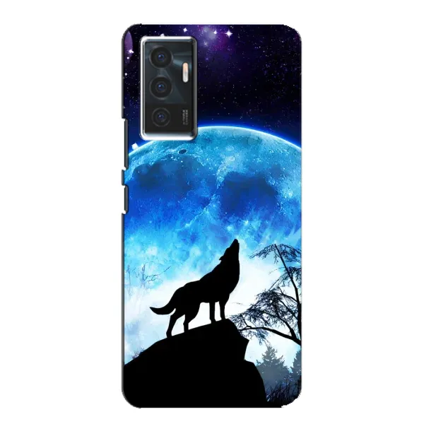 Чехол с принтом «Волк на луну» для Vivo V23e