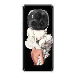 Чехлы (ART) Цветы на ViVO X200 PRO (VPrint) (Белые цветы)