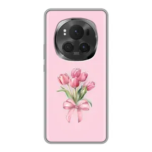 Чохол з розовим принтом для ViVO X200 PRO (Букет квітів)