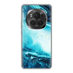 Мраморный чехол на ViVO X200 PRO (VPrint) (Голубой мрамор)