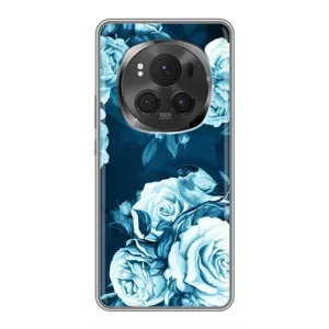 Чехлы (ART) Цветы на ViVO X200 PRO (VPrint) (Голубые Бутоны)