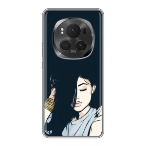 Чехол с печатью для ViVO X200 PRO - (Мода) (AlphaPrint) (Красивая девочка)