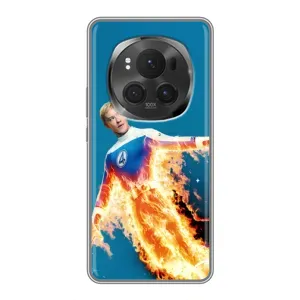 Чехол с принтом Фантастическая четверка для ViVO X200 PRO (Человек-факел в огне)