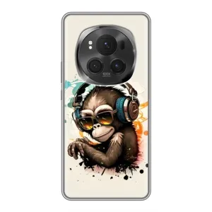 Чохол з Мавпами ViVO X200 PRO - (AlphaPrint) (Макака в навушниках)