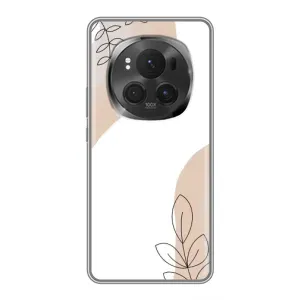 Силиконовый чехол с принтом в цветах на ViVO X200 PRO (Нюдовая веточка абстракция)