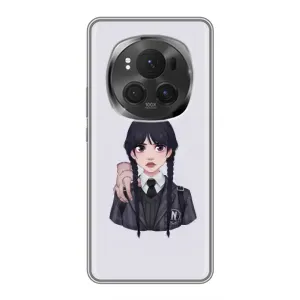 Чехлы Венсдей на ViVO X200 PRO Уэнсдей (AlphaPrint) (Уэнздей и Вещь)